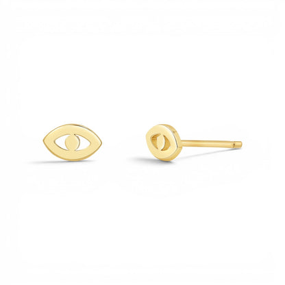 Mini Evil Eye Stud Earrings - Lotus Diamond