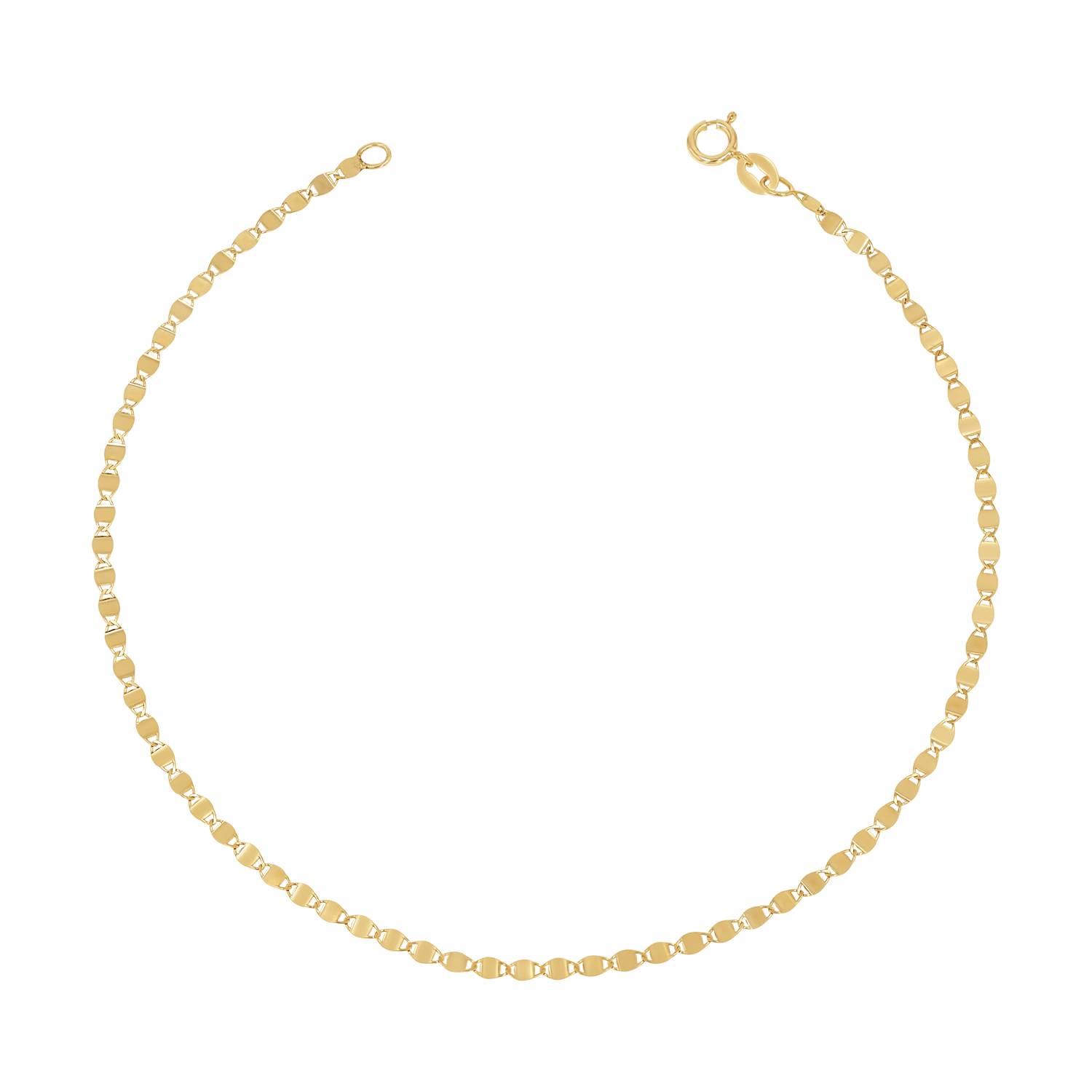 Mirror Chain Anklet - Lotus Diamond