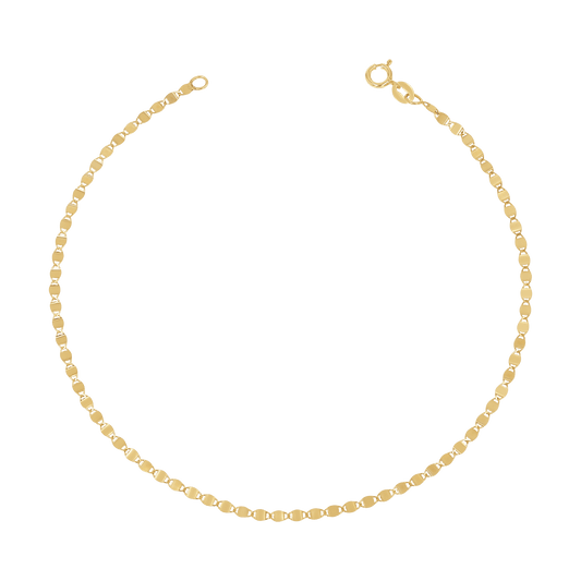 Mirror Chain Anklet - Lotus Diamond