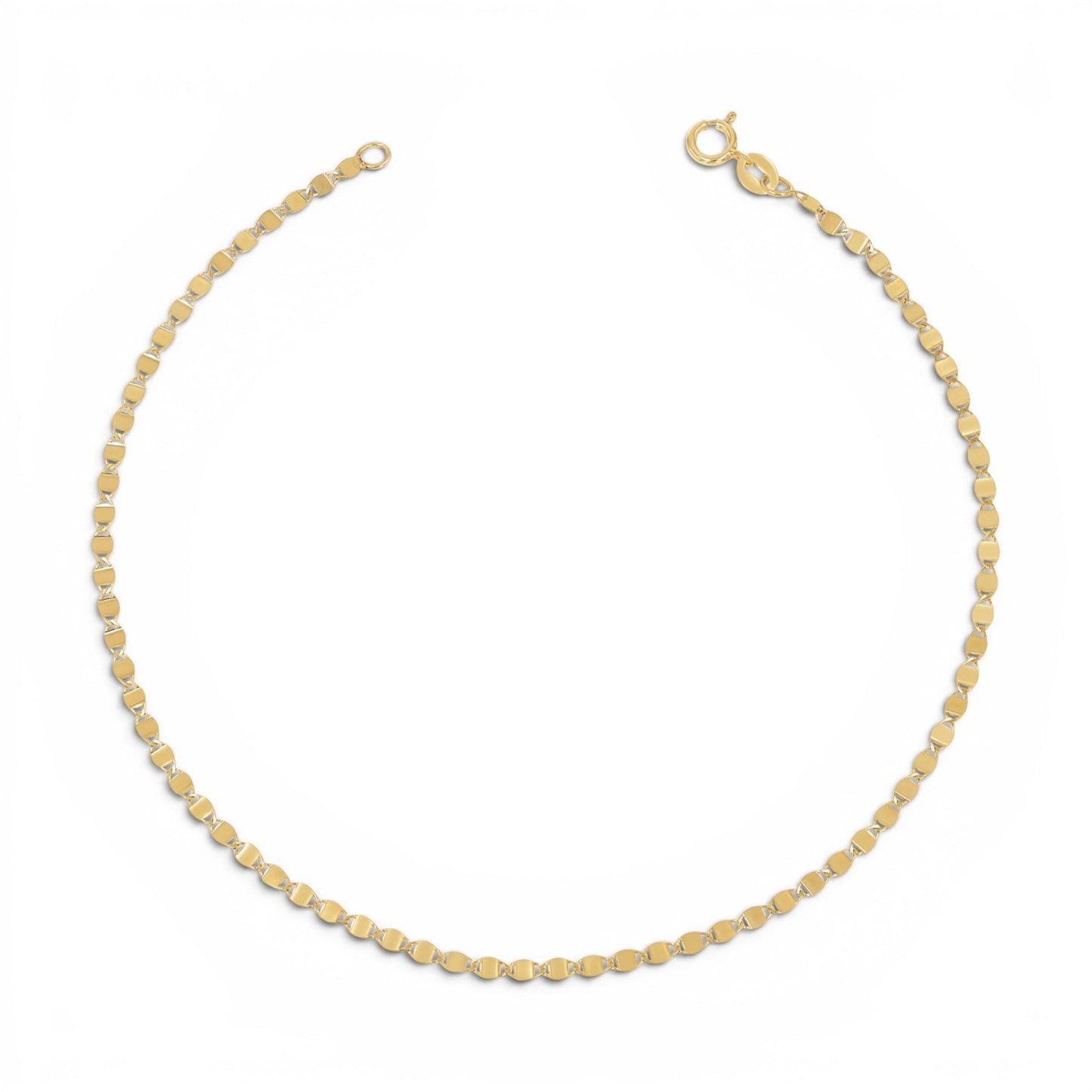 Mirror Chain Anklet - Lotus Diamond