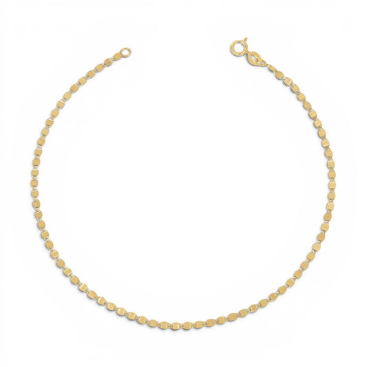 Mirror Chain Anklet - Lotus Diamond