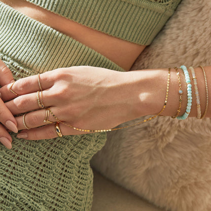 Mirror Hand Chain - Lotus Diamond
