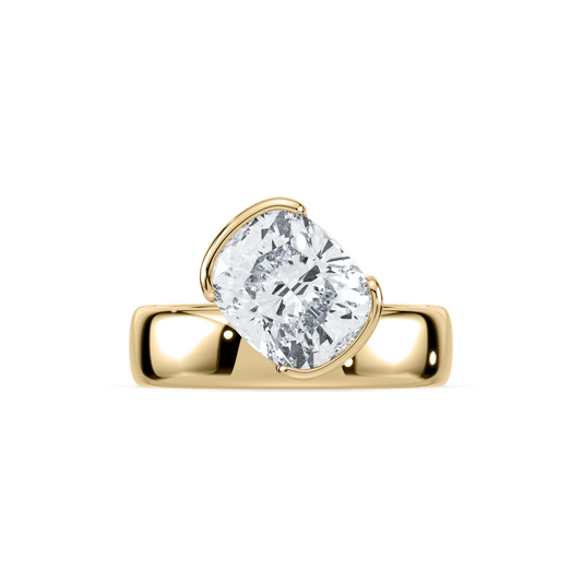 Muse Cushion Lab Diamond Engagement Ring - Lotus Diamond
