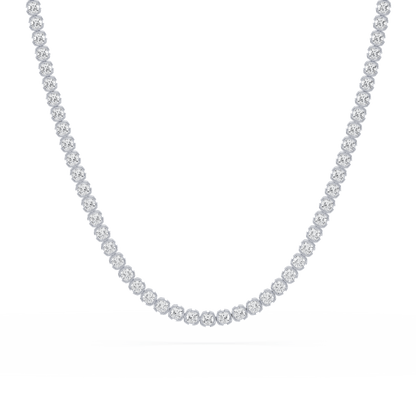 Muse Cushion Lab Diamond Necklace 14K White Gold 15" - Lotus Diamond
