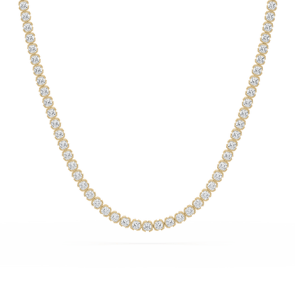 Muse Cushion Lab Diamond Necklace 14K Yellow Gold 15" - Lotus Diamond