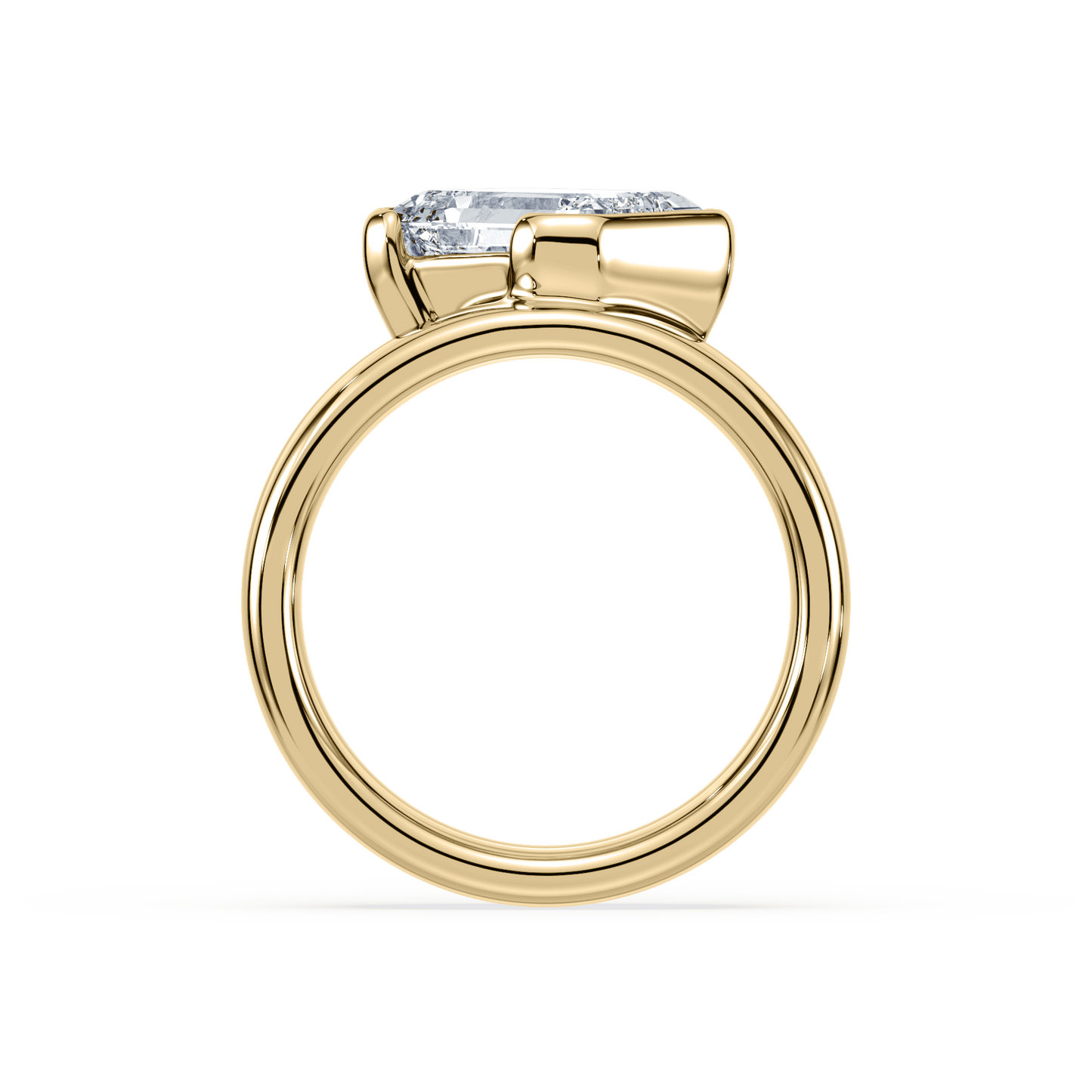 Muse Emerald Lab Diamond Engagement Ring - Lotus Diamond