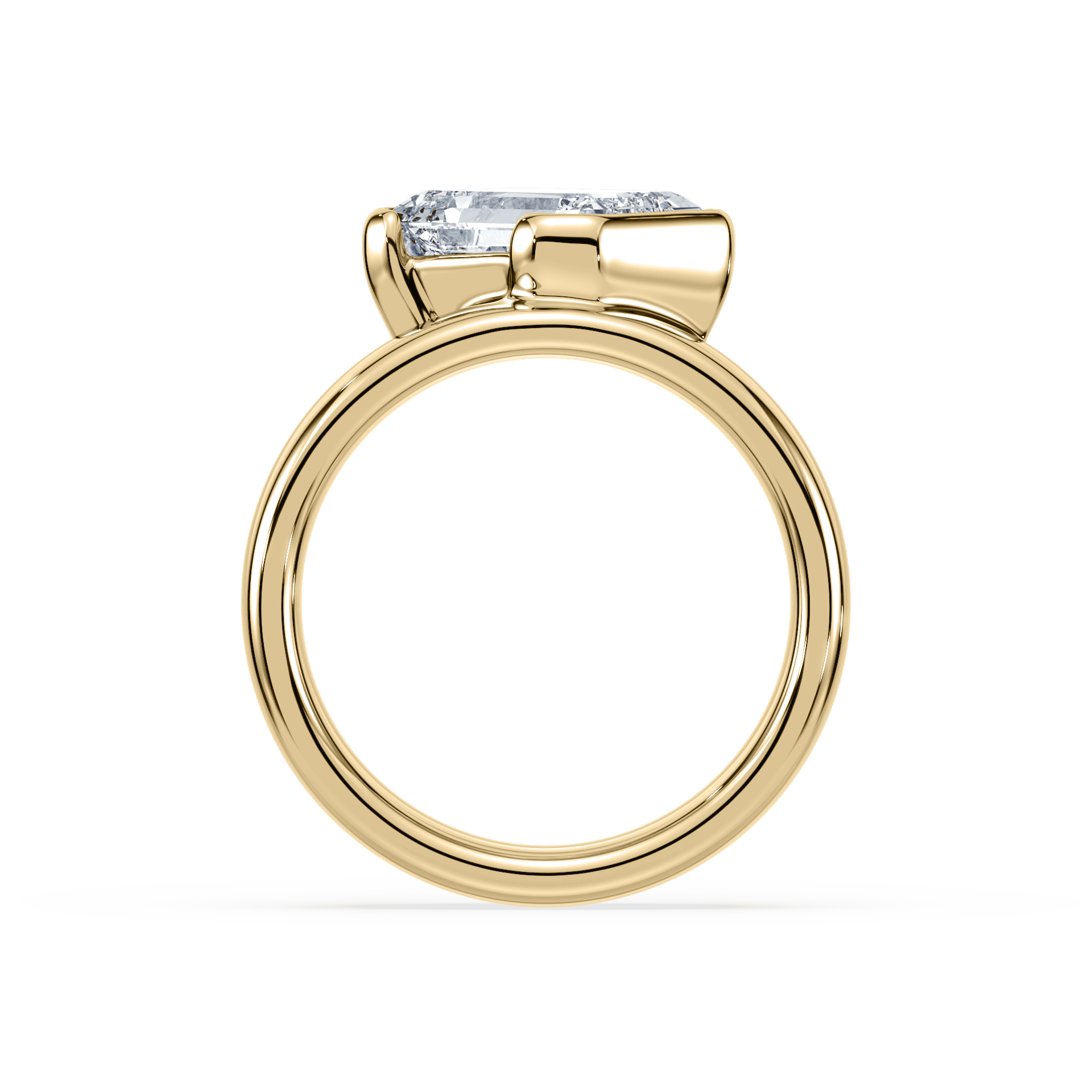 Muse Emerald Lab Diamond Engagement Ring - Lotus Diamond