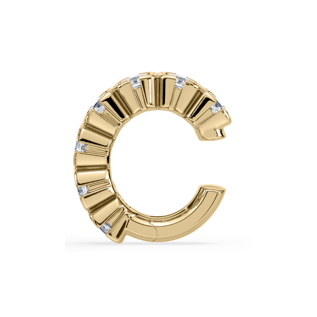 Muse Lab Diamond Cushion Diamond Cascade Ear Cuff - Lotus Diamond