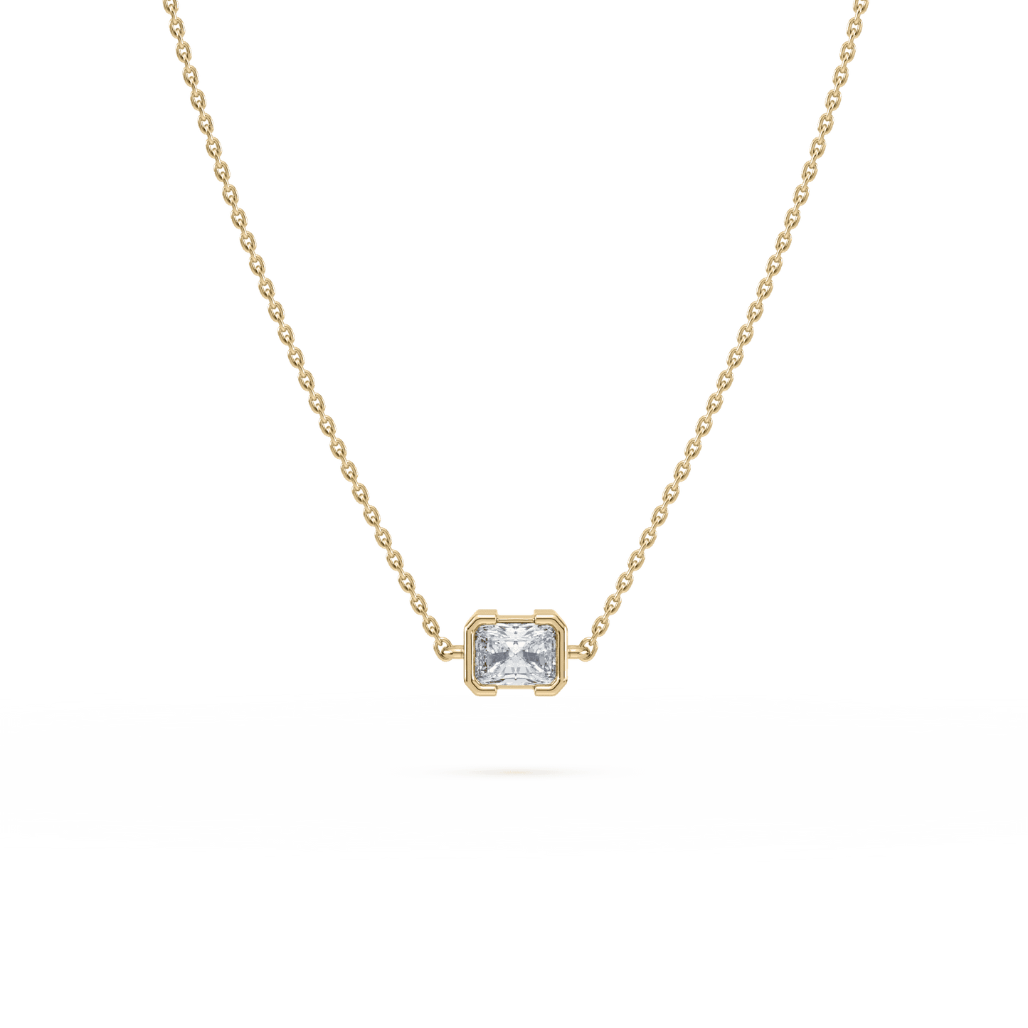 Muse Radiant Lab Diamond Pendant 14K Yellow Gold - Lotus Diamond
