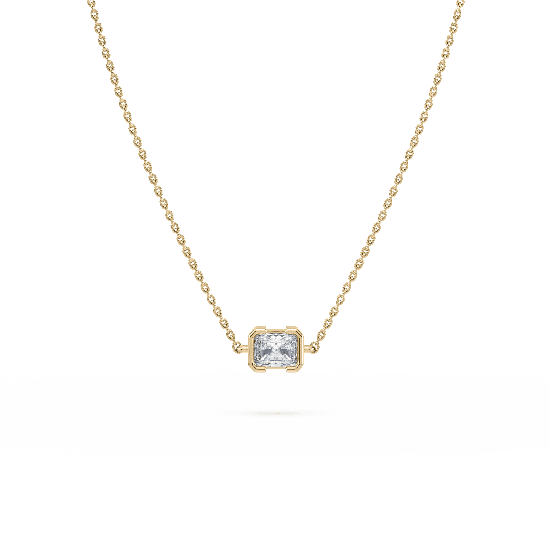 Muse Radiant Lab Diamond Pendant 14K Yellow Gold - Lotus Diamond