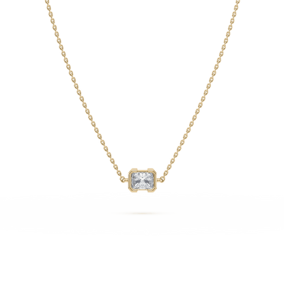 Muse Radiant Lab Diamond Pendant 14K Yellow Gold - Lotus Diamond
