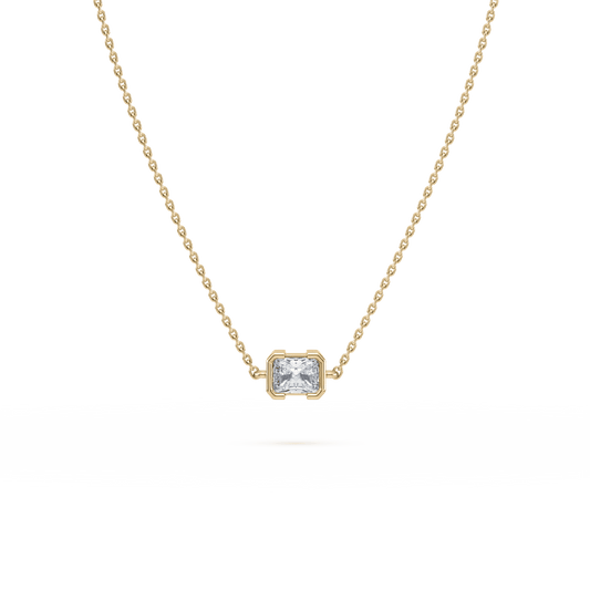 Muse Radiant Lab Diamond Pendant 14K Yellow Gold - Lotus Diamond