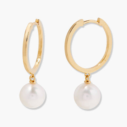 Nora Pearl Hoops - Lotus Diamond
