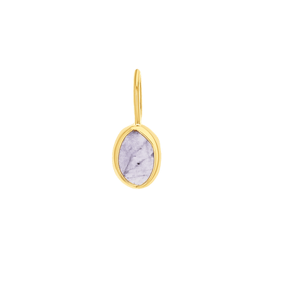 One of a Kind Tanzanite Slice Charm - Lotus Diamond