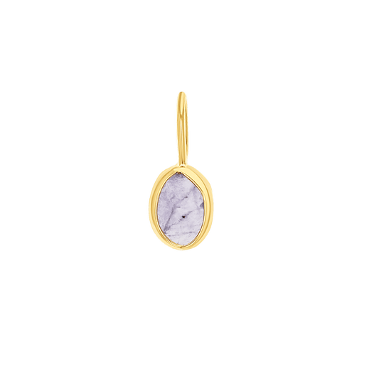 One of a Kind Tanzanite Slice Charm - Lotus Diamond