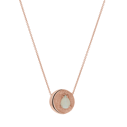 Opal Moon Necklace - Lotus Diamond