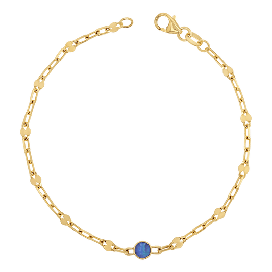 Opal Solitaire Sequin Bracelet - Lotus Diamond
