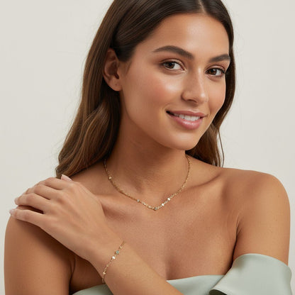 Opal Solitaire Sequin Bracelet - Lotus Diamond