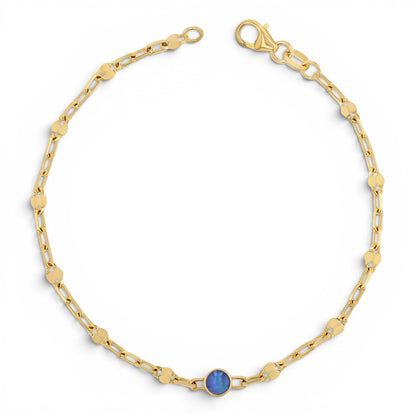 Opal Solitaire Sequin Bracelet - Lotus Diamond