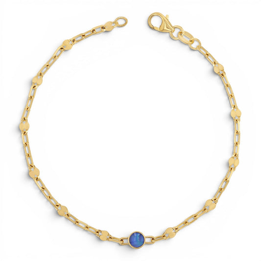 Opal Solitaire Sequin Bracelet - Lotus Diamond