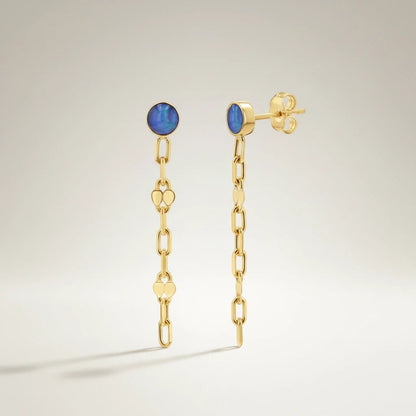 Opal Solitaire Sequin Earrings - Lotus Diamond