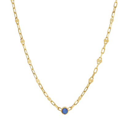 Opal Solitaire Sequin Necklace - Lotus Diamond