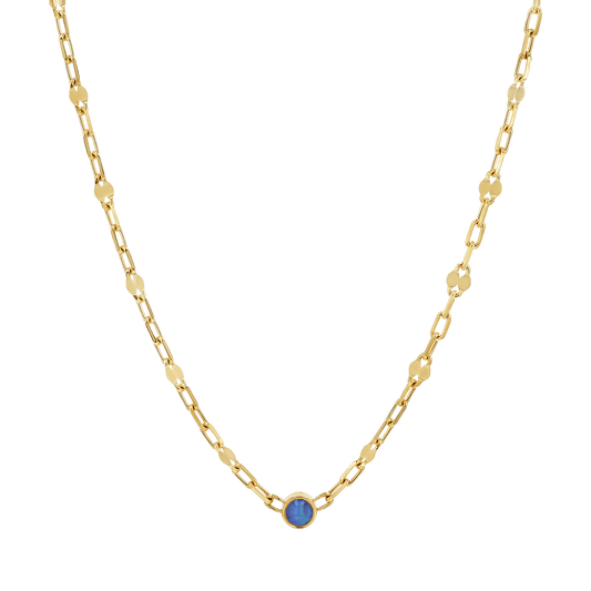 Opal Solitaire Sequin Necklace - Lotus Diamond