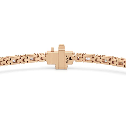 Oval with Trailing Round and Emeralds Tennis Bracelet - Lotus Diamond