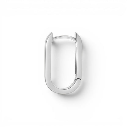 Paper Clip Huggie Hoop Earrings - Lotus Diamond
