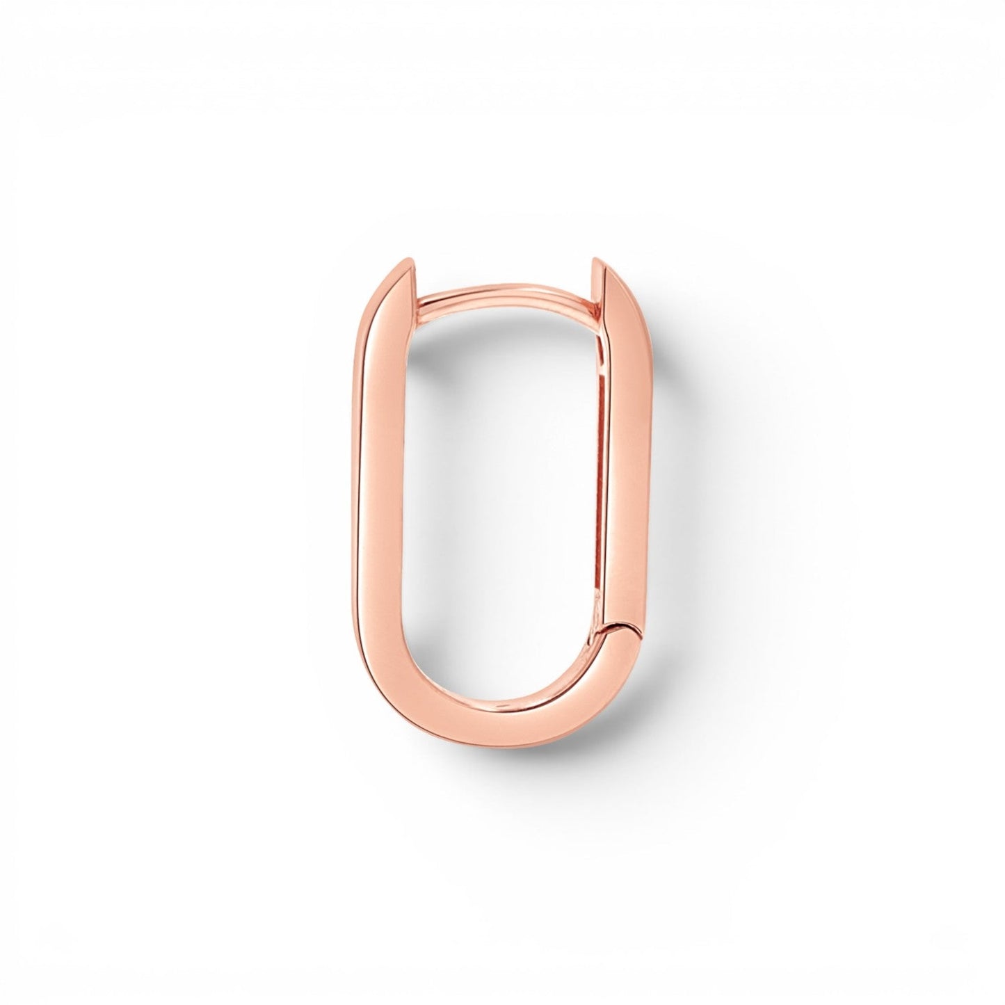 Paper Clip Huggie Hoop Earrings - Lotus Diamond