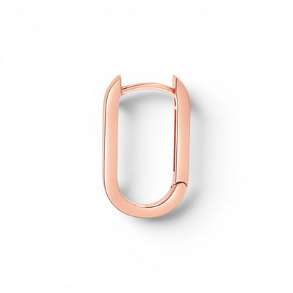 Paper Clip Huggie Hoop Earrings - Lotus Diamond
