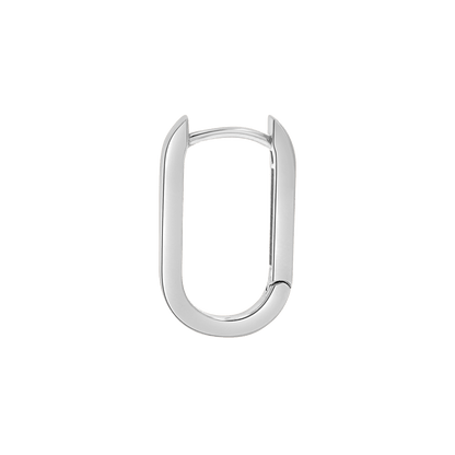 Paper Clip Huggie Hoop Earrings - Lotus Diamond