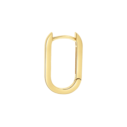 Paper Clip Huggie Hoop Earrings - Lotus Diamond