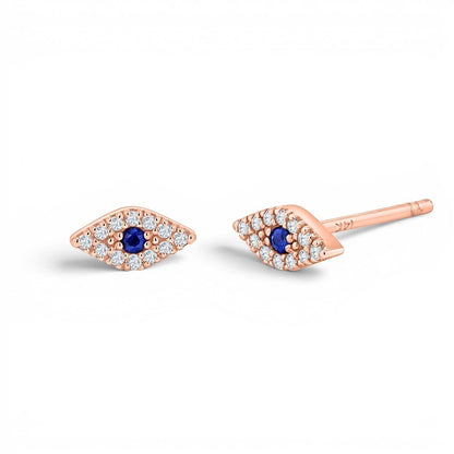 Pave Diamond Evil Eye Earrings - Lotus Diamond