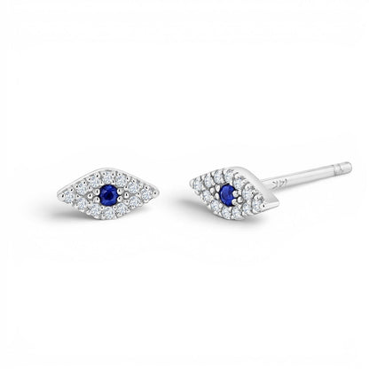 Pave Diamond Evil Eye Earrings - Lotus Diamond