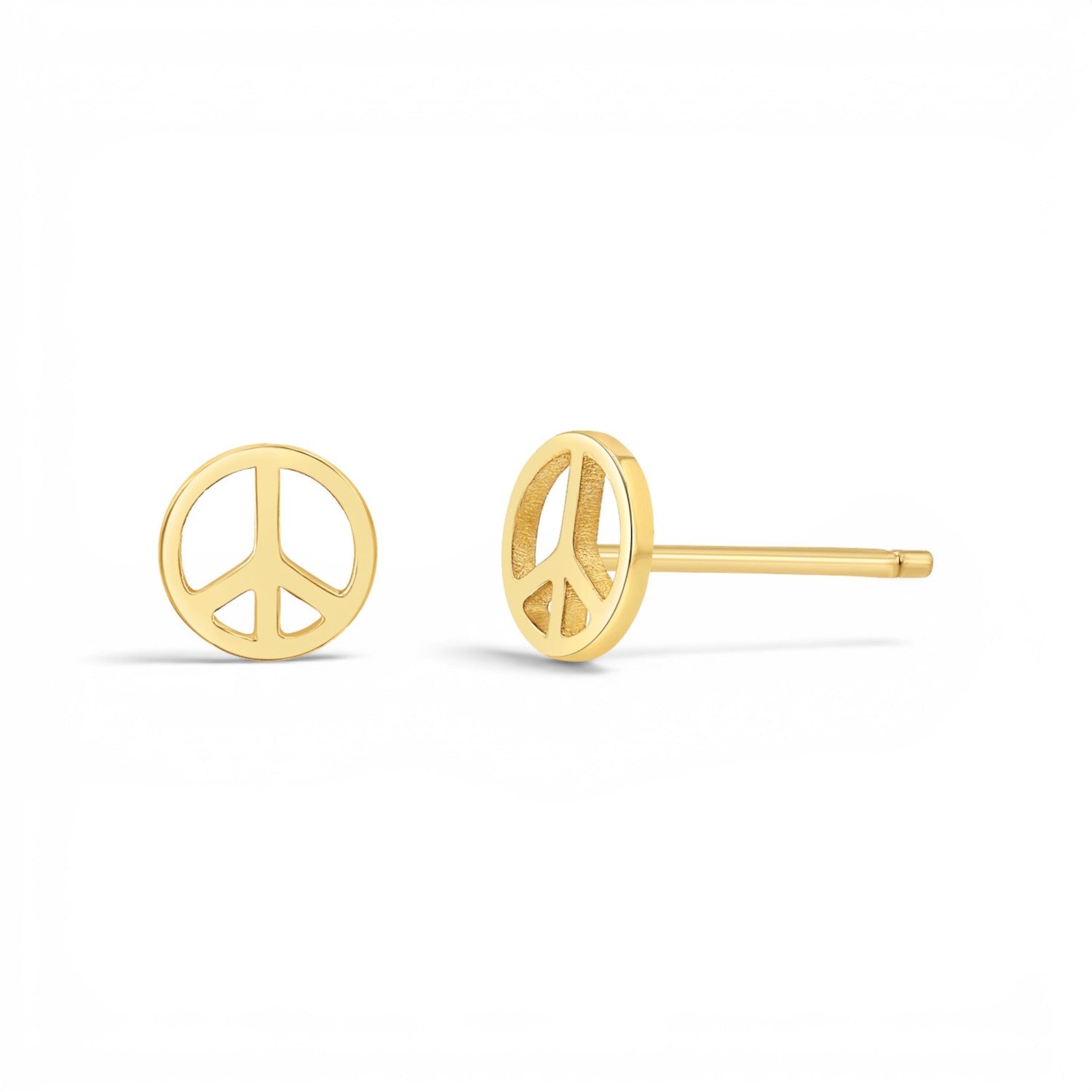 Peace Stud Earrings - Lotus Diamond