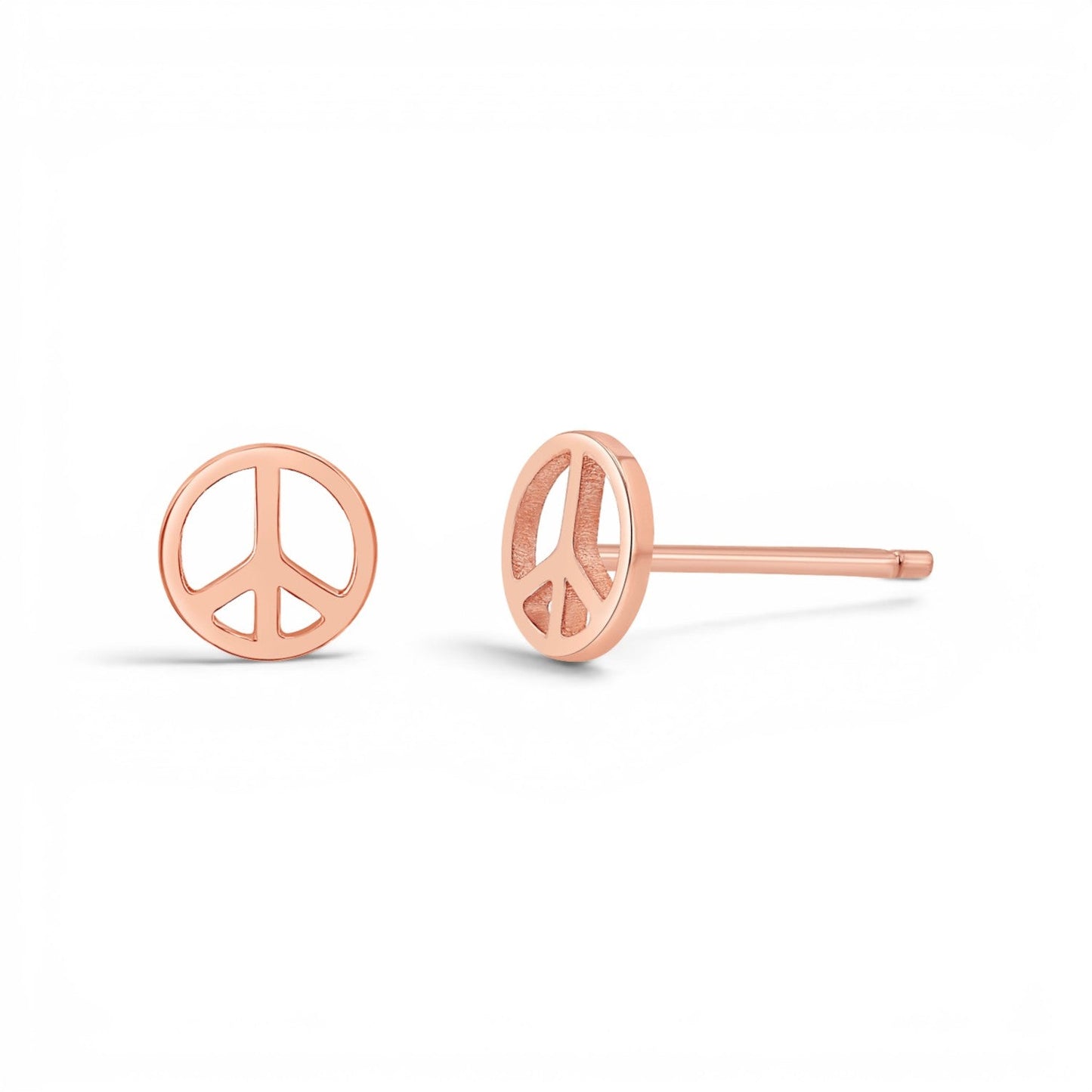 Peace Stud Earrings - Lotus Diamond