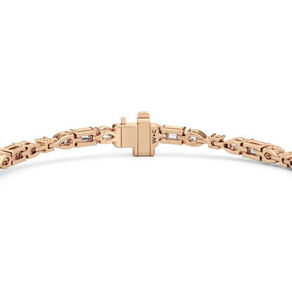 Pear, Emerald and Oval Linear Tennis Bracelet - Lotus Diamond