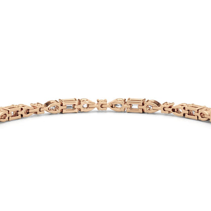 Pear, Emerald and Oval Linear Tennis Bracelet - Lotus Diamond