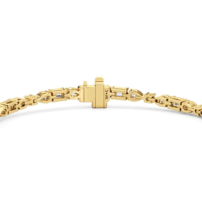 Pear, Emerald and Oval Linear Tennis Bracelet - Lotus Diamond