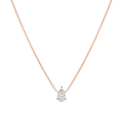 Pear Shape Illusion Set Diamond Necklace - Lotus Diamond