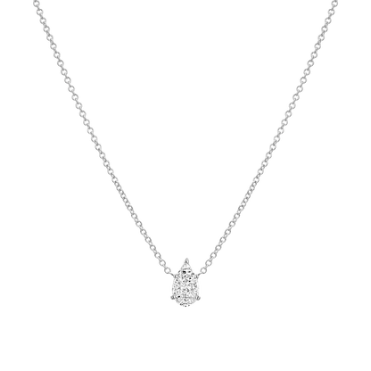Pear Shape Illusion Set Diamond Necklace - Lotus Diamond