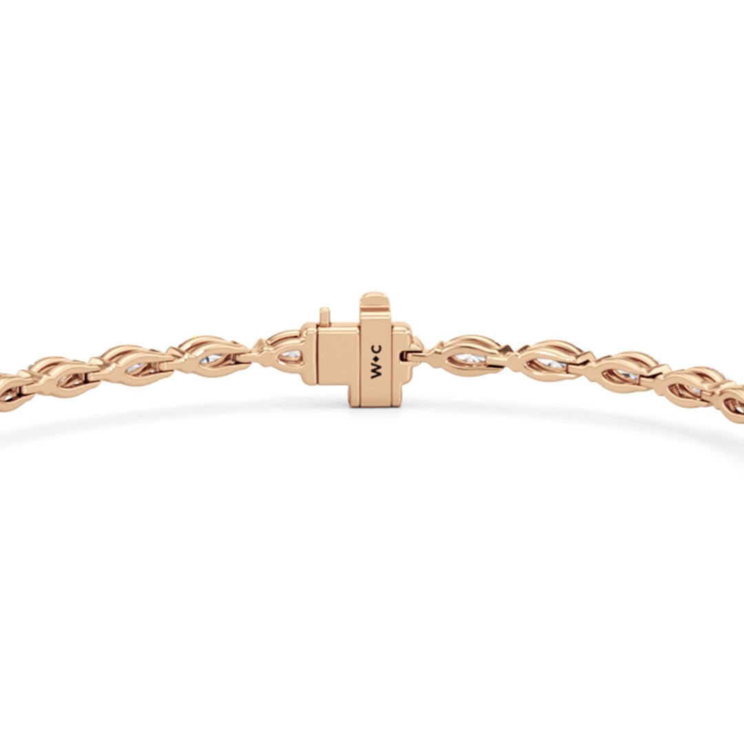 Pear with Trailing Marquise Tennis Bracelet - Lotus Diamond