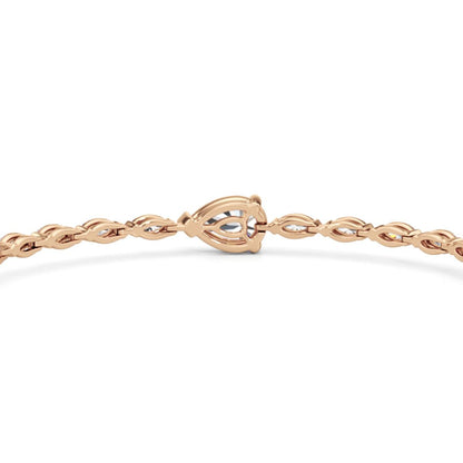 Pear with Trailing Marquise Tennis Bracelet - Lotus Diamond