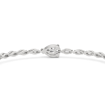 Pear with Trailing Marquise Tennis Bracelet - Lotus Diamond