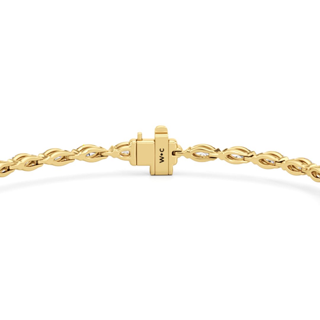 Pear with Trailing Marquise Tennis Bracelet - Lotus Diamond