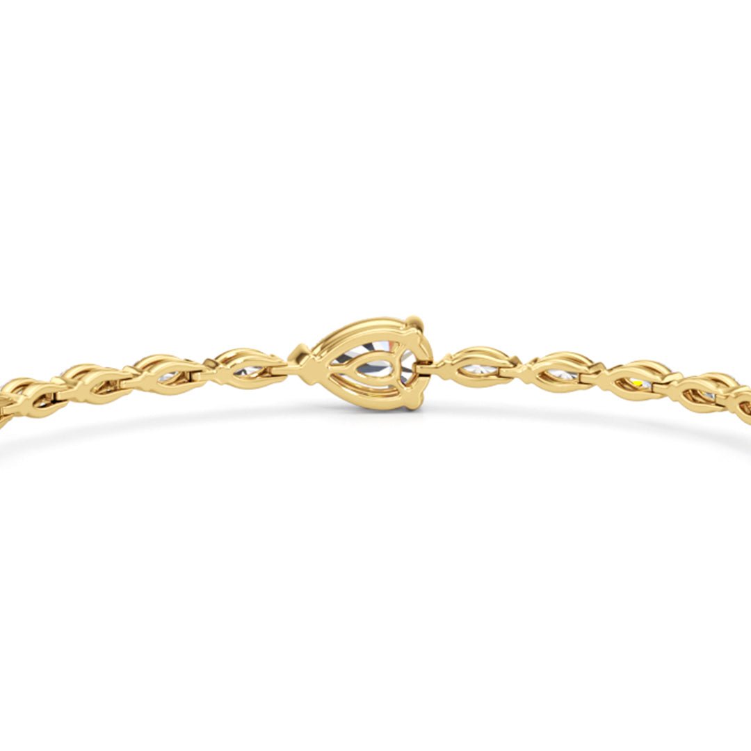 Pear with Trailing Marquise Tennis Bracelet - Lotus Diamond
