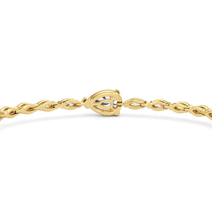 Pear with Trailing Marquise Tennis Bracelet - Lotus Diamond