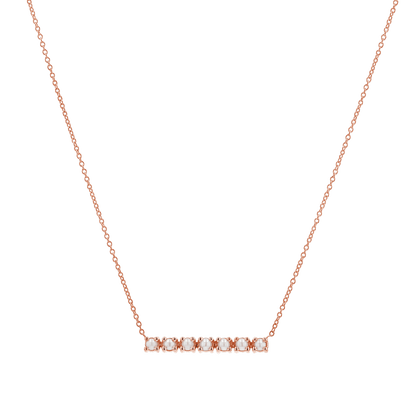 Pearl Bar Necklace - Lotus Diamond
