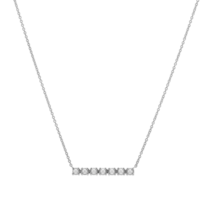 Pearl Bar Necklace - Lotus Diamond